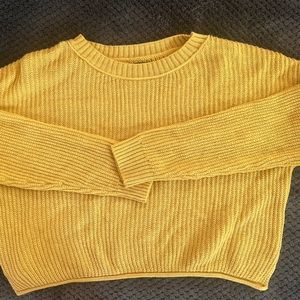 Yellow cropped sweater